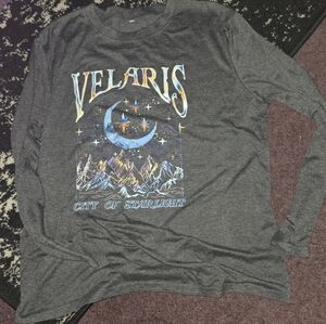 Velaris City of Starlight Graphic Tee - Charcoal